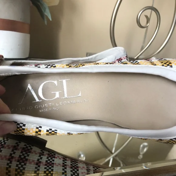 AGL Attilio Giusti Leombruni Plaid Ballet Flat Shoes - Picture 5 of 8